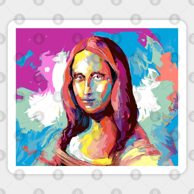 mona lisa Sticker by mailsoncello